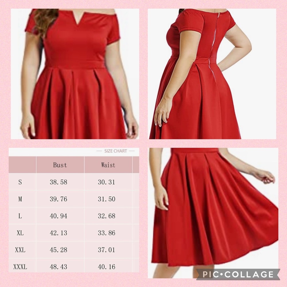 Red hot fit and flare dress!!